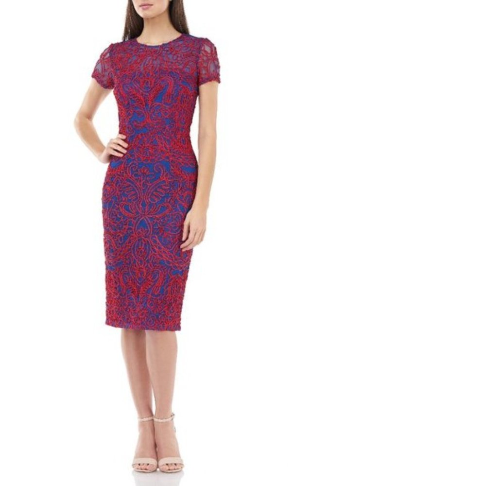 JS Collection Embroidered Sheath Dress
